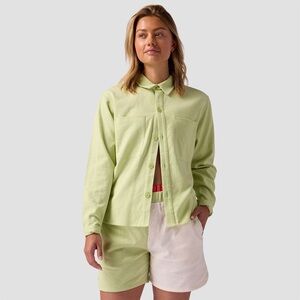 Lime Green Button Down Shirt for Women